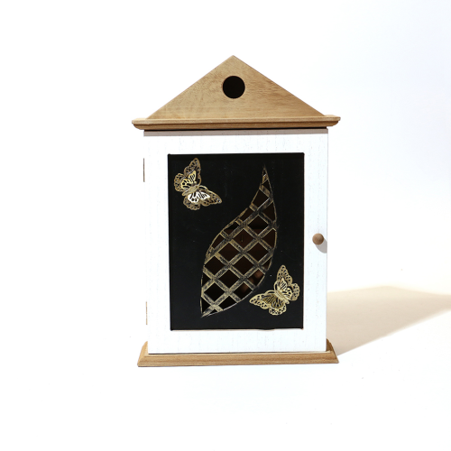 地中海房子钥匙盒钥匙箱收纳盒创意家居装饰壁挂墙饰木质工艺品