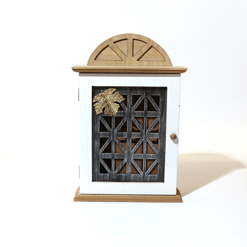 复古壁挂钥匙收纳盒门可开玄关装饰木质墙面装饰品工艺品钥匙盒