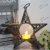 Plastic Five-Pointed Star Candlestick Storm Lantern Barn Lantern Plastic Distressed Home Wedding Black White as Old Color Ornaments