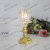 European-Style Retro Glass Candle Holder Electronic Candle Candle Cup Silver Electroplated High Leg Glass Candlestick Dining Table Decoration