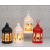 Cross-Border LED Luminous Storm Lantern Retro Castle Hexagonal Candlestick Lamp Holiday Scene Layout Candle Light Decorative Ornaments