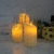 Cross-Border Wholesale Electroplating Champagne Gold-Plated Gray Glass Tube Bullet Swing Led Tea Light Electric Candle Lamp