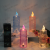 LED Electronic Candle Luminous Tealight Transparent PVC Smoke-Free Korean Style Atmosphere Feeling Tears Candle Girl Colored Paper Colorful