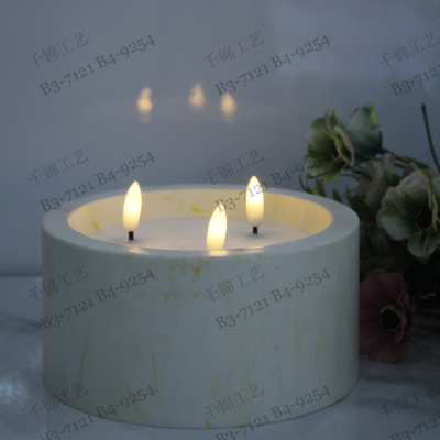 Cement Three Lamp Wick Aromatherapy Candle with Hand Gift Indoor Smoke-Free Fragrance Gift Box Soy Wax Fragrance Candle Cup Ornaments