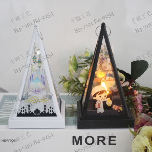 led电子蜡烛灯马灯万圣节复古手提小油灯跨境装饰品创意风灯摆件