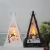 Christmas Decorations New Portable Triangle Storm Lantern Ornaments Small Night Lamp Pendant LED Electronic Candle Candlestick Lamp