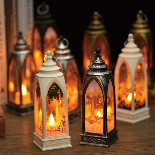 复古立柱形风灯水滴形小夜灯卧室装饰品摆件圣诞节用品工厂批发