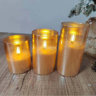 Simulation Swing Led Electronic Candle Acrylic Glass Cup Wax Christmas Birthday Wedding Atmosphere Arrangement Candle