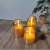 Amazon Foreign Trade New Glass Dried Flower Paraffin Electric Candle Lamp Real Flower Real Wax Led Living Room Bar Wax