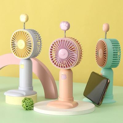 Spring Cartoon Candy Color Little Fan Mobile Phone Stand Binge-watching Electric Fan Children's Day Gift Cute Fashion Toys