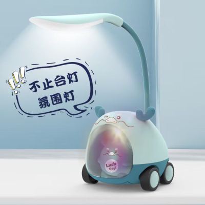 Haotao Table Lamp Yw2197abc Cartoon Table Lamp LED Lamp with Pencil Sharpener Student Gift Foreign Trade Creative Table Lamp