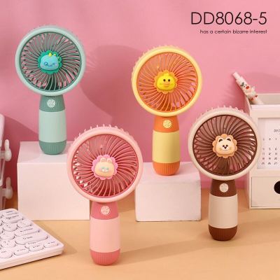 DD8068-5 Cartoon Fashion Children's Handheld Portable Fan Student Dormitory Gift Home Cross-Border Foreign Trade Wholesale