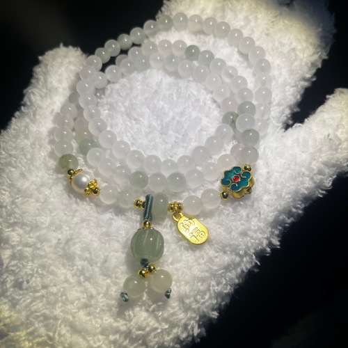 tianshan cui multi-wrap bracelet national style bracelet pumpkin bracelet single ring simple tianshan cui 108 wholesale jade