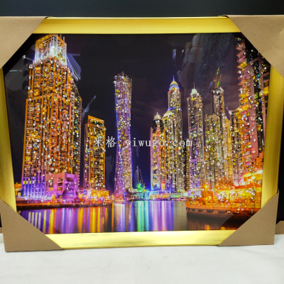 Crystal Porcelain Painting Crystal Painting Abstract Decorative Painting Hot Selling City Landscape