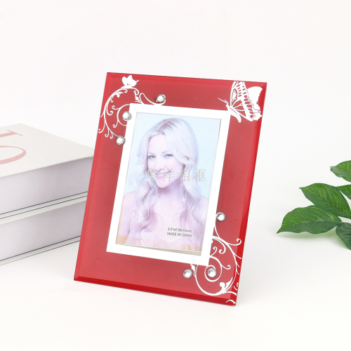 Crystal glass photo frame gift photo frame, living room desktop decoration frame