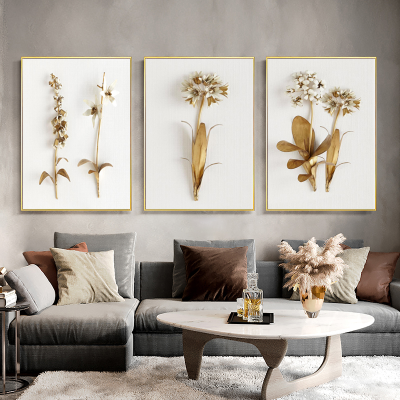 Champa Flower Decorative Painting Leaves Airbrush Painting Hotel Abstract Paintingfor Hanging Living Room Decorative Crafts Cloth Painting Photo Frame