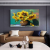 Sunflower Decorative Painting Airbrush Painting Hotel Hanging Picture Living Room Decorative Crafts Cloth Painting Photo Frame Golden Art Flower
