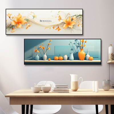 Bedside Painting Half Painted Airbrush Painting Flower Decorative Painting Living Room Decorative Crafts Cloth Painting Light Luxury Bedside Paintings
