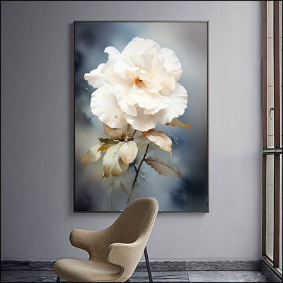 Single Abstract Airbrush Painting Flower Decorative Painting Corridor Decoration Crafts Cloth Painting Light Luxury Living Room Hanging Painting Hand Painted