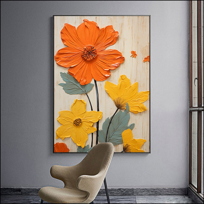 Children's Room Abstract Airbrush Painting Flower Decorative Painting Corridor Decoration Crafts Cloth Painting Living Room Hanging Painting Hand-Painted