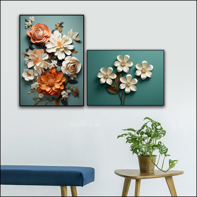 Natural Airbrush Painting Flower Decorative Painting Corridor Decoration Crafts Cloth Painting Three-Dimensional Living Room Hanging Painting Hand-Painted