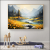 Oil Painting Landscape Artistic Conception Crystal Porcelain Decorative Painting Spray Painting Decorative Crafts Cloth Painting Landscape Hand Painted Mural Living Room Hanging Painting