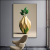 Green Plant Vase Oil Painting Crystal Porcelain Decorative Painting Spray Painting Decorative Crafts Cloth Painting Fresh Hand Painted Mural Hotel Hanging Picture