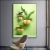Green Plant Vase Oil Painting Crystal Porcelain Decorative Painting Spray Painting Decorative Crafts Cloth Painting B & B Hand Painted Mural Hotel Hanging Picture