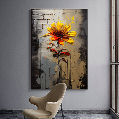 Hand Painted Flower Decorative Painting Airbrush Painting Furniture Decorative Crafts Cloth Painting Hotel Hanging Picture Creative New