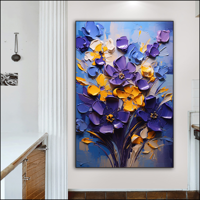 Art Flower Decorative Painting Airbrush Painting Optional Decorative Crafts Cloth Painting Hotel Hanging Picture Creative New