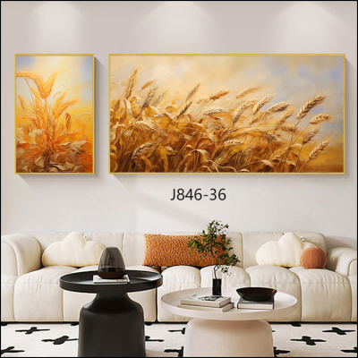 Country Reed Decorative Crafts Spraying Cloth Painting High Imitation Handmade Painting Hallway Flower Decorative Painting Hotel Hanging Picture