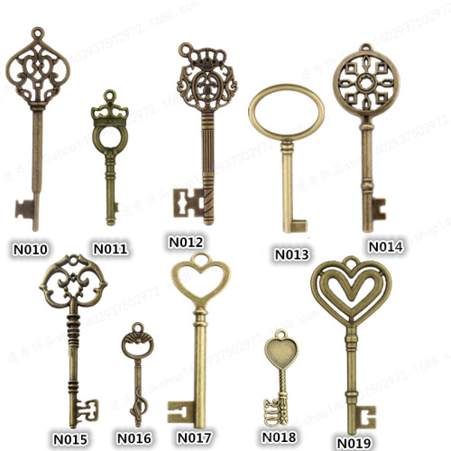 diy复古饰品配件  古铜色钥匙挂件 创意金属饰品批发 流行饰品