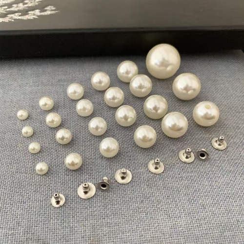 source factory highlight order big hole pearl rivet round beads cheongsam button diy ornament in stock crafts handle