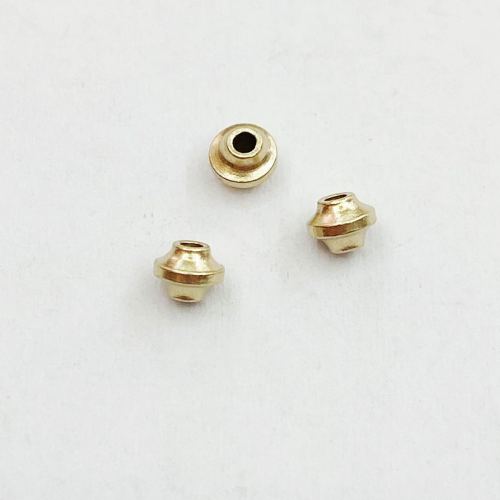 factory direct sales copper bead brass all-match ufo-shaped spacer beads handmade beaded diy ornament accessories scattered beads