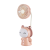 23 New Cartoon Doll Desktop USB Rechargeable Small Fan Second Gear Adjusting Belt Small Night Lamp Fan TikTok Group Purchase