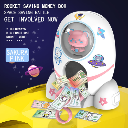 23 New Rocket Spaceman Children Saving Pot Student Gift DIY Savings Bank Creative Small Gift Douyin