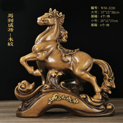 O-BODA COFFEE Resin Craft Ornament Auspicious Opening Home Decoration Win Instant Success-Horse