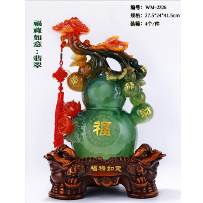 Boda Resin Crafts Decoration Auspicious Opening Home Decoration Fu Lu Ruyi-Gourd