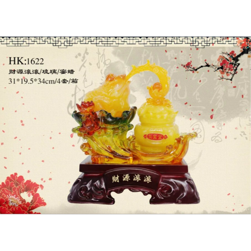 博达树脂工艺品摆件吉祥开业家居摆件财源滚滚金蟾聚宝盆