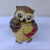 Resin Simulation Play Music Owl Home Garden Resin Decorations