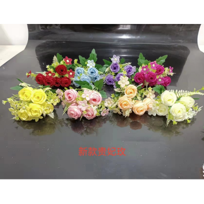 Small Bouquet New Imperial Concubine Rose Ornamental Flower Home Artificial Flower