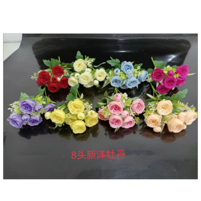 8-Head New Peony Artificial Flower Home Decoration