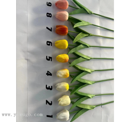 Pu Mini Tulip Artificial Flower Home Decoration Foreign Trade Wholesale Wedding