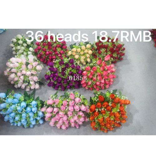 36头玫瑰仿真家居外贸装饰批发非洲把束新娘