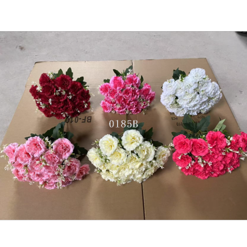 18头康乃馨仿真花家居装饰外贸批发把束