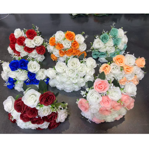 18头玫瑰仿真花把束婚庆装饰批发非洲