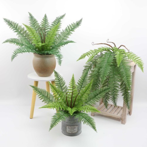 仿真蕨类波斯叶把束家居庭院酒店大厅人造绿植造景植物墙装饰布置