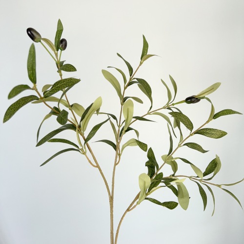 新款亚马逊橄榄树枝仿真植物落地盆栽摆件家居假树客厅装饰树叶
