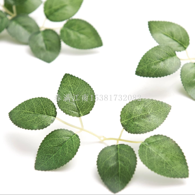 Artificial Rose Leaf, False Leaf Filled Green Plant, Diy Wedding Bouquet/Ornament Or Flower Decoration