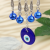 European and American Foreign Trade Blue Eyes Metal Wind Chime Pendant Evil Eye Wall Decorations Car Hanging Greek Turkey Souvenir